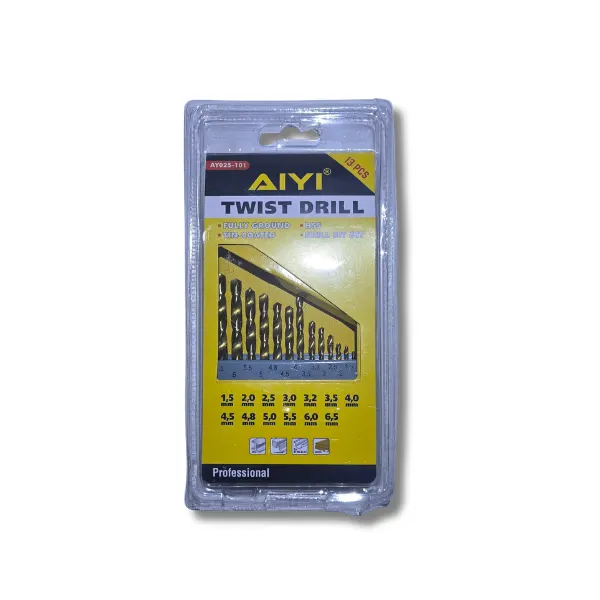 13 pcs Twist drill set 1.5mm - 6.5mm