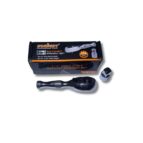 2 in 1 1/4" stubby ratchet 3/8" adapter