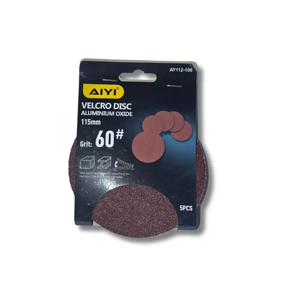 Velcro disc 115mm P60 5Pc