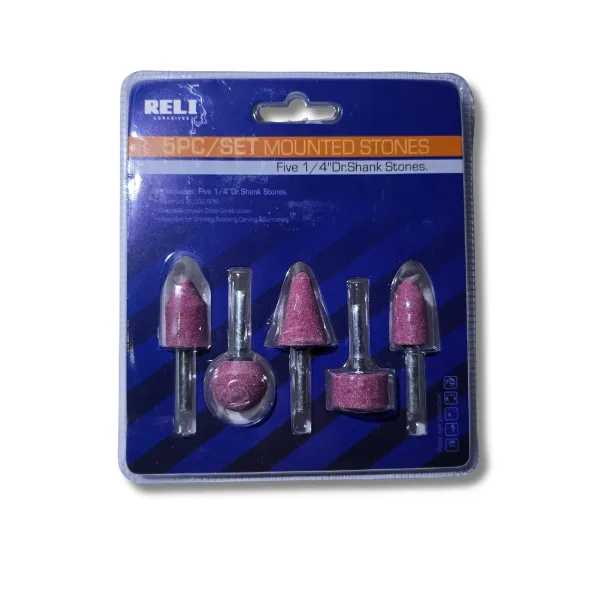 5 Pcs 1/4'' drive shank stone